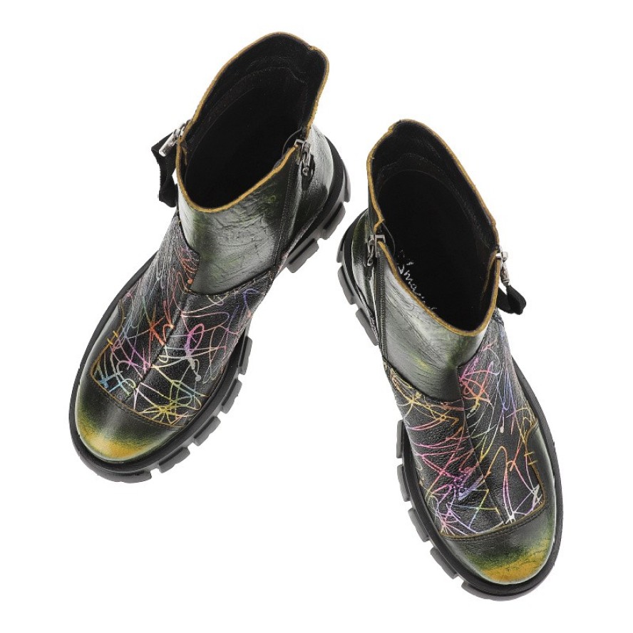 Zielone Botki Maciejka Modne Obuwie Damskie