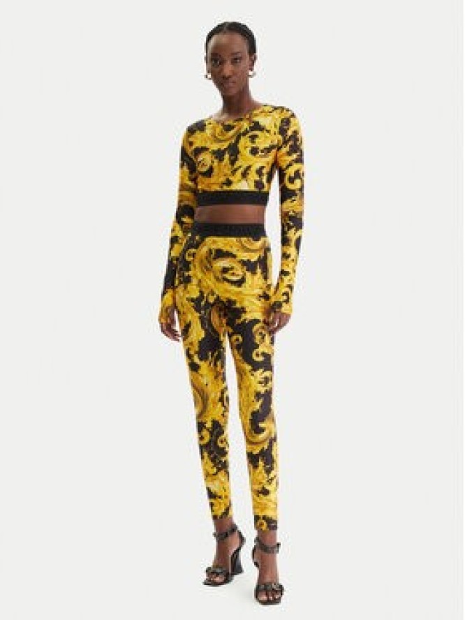 Versace Jeans Couture Legginsy 80HAC101 JS532 Czarny Slim Fit