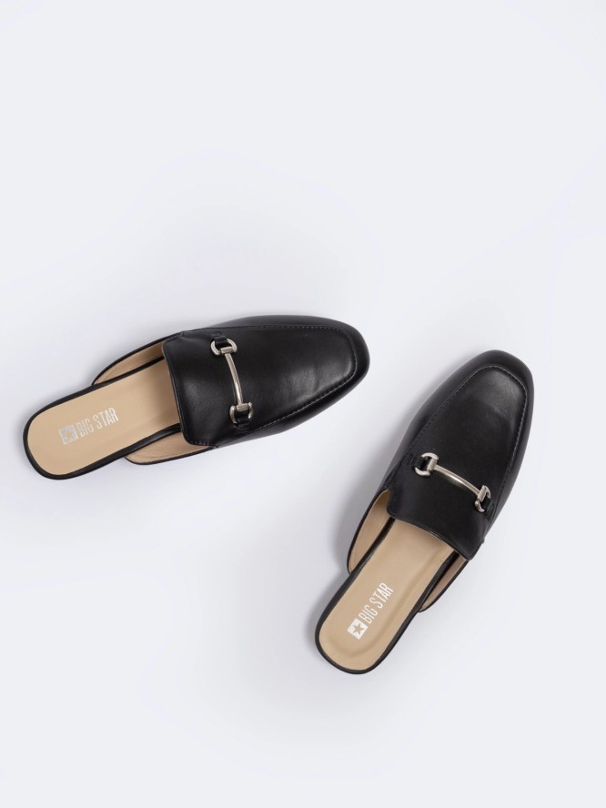 Klapki damskie eleganckie czarne NN274A076 906