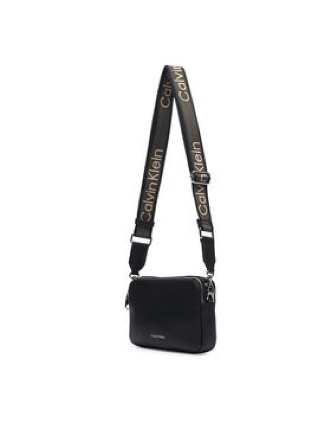 Calvin Klein Torebka Webbing 2X Strap Camera Bag LV04F3656G Czarny