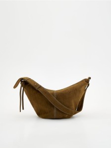 Torebka crossbody z imitacji zamszu - zielony