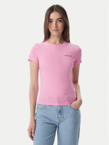 Tommy Jeans T-Shirt Ess Logo DW0DW23479 Różowy jasny Slim Fit