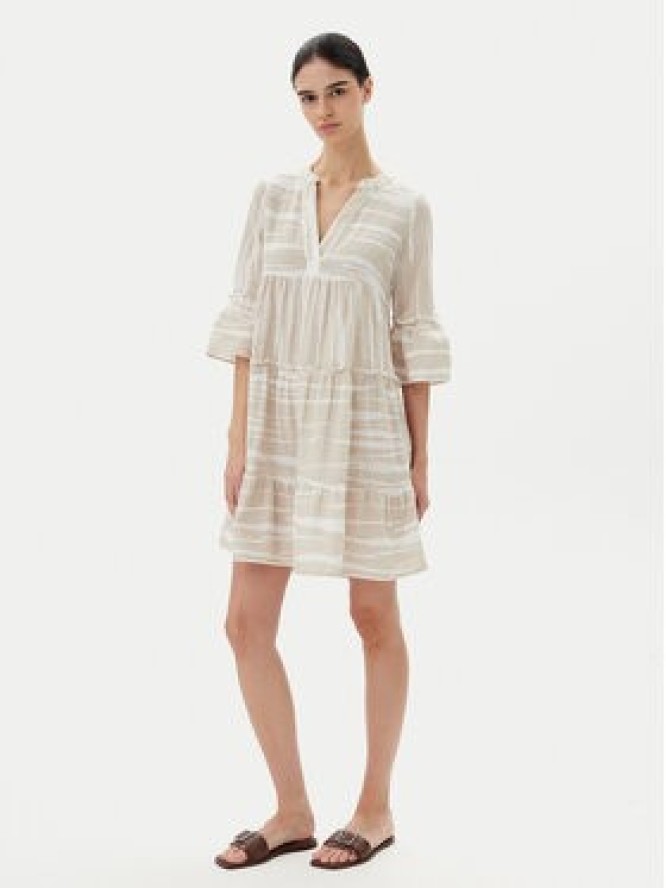 Vero Moda Sukienka letnia Dicthe 10225127 Beżowy Loose Fit