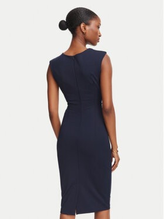 Rinascimento Sukienka koktajlowa CFC0130273003 Granatowy Slim Fit