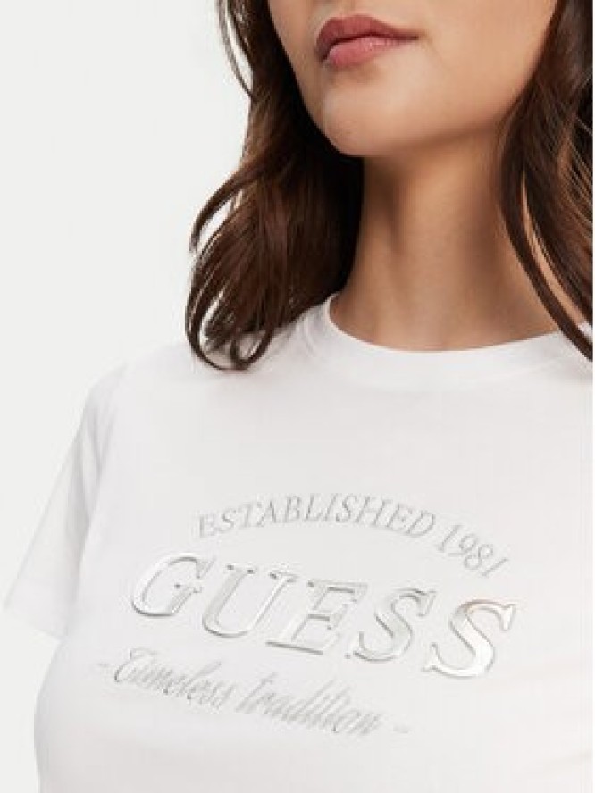 Guess T-Shirt V5YI12 J1314 Biały Regular Fit