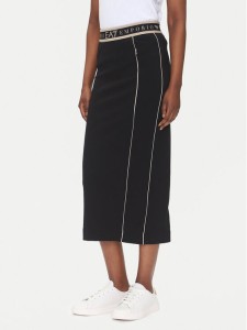 EA7 Emporio Armani Spódnica midi 7W000279 AF12501 UC001 Czarny Regular Fit