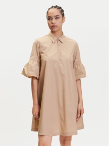 Marella Sukienka koszulowa Medicea 2515221192 Écru Relaxed Fit