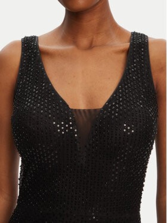 Fracomina Sukienka wieczorowa FQ25WD3008W424R9 Czarny Regular Fit