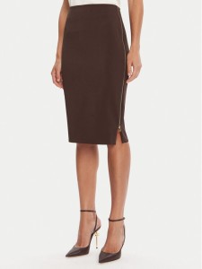 Rinascimento Spódnica ołówkowa CFC0125230003 Brązowy Slim Fit