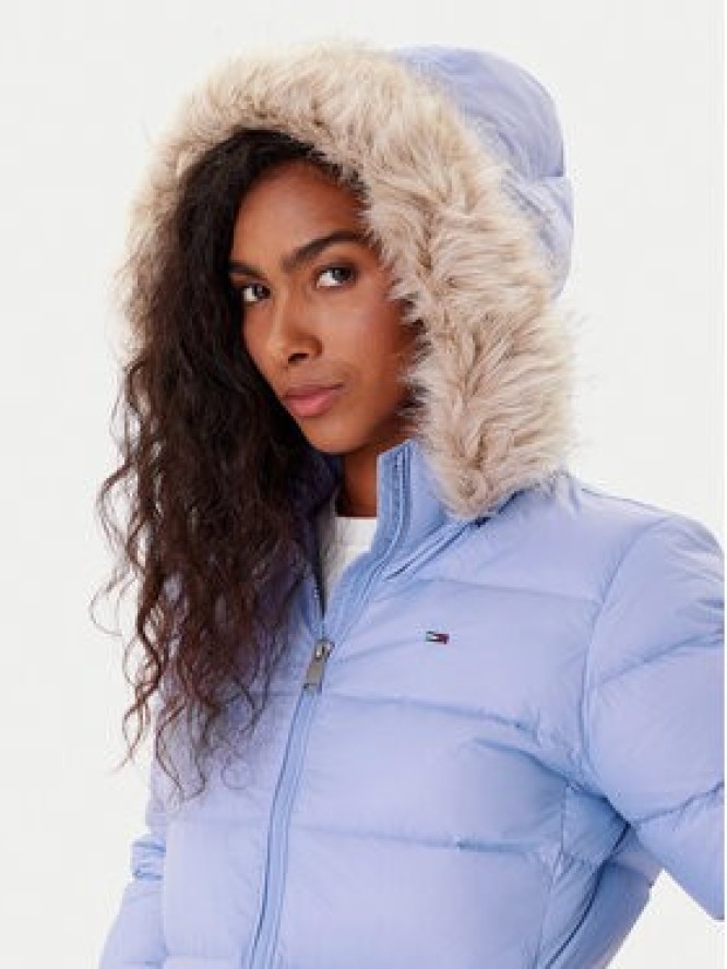 Tommy Jeans Kurtka puchowa Basic DW0DW18312 Niebieski Slim Fit