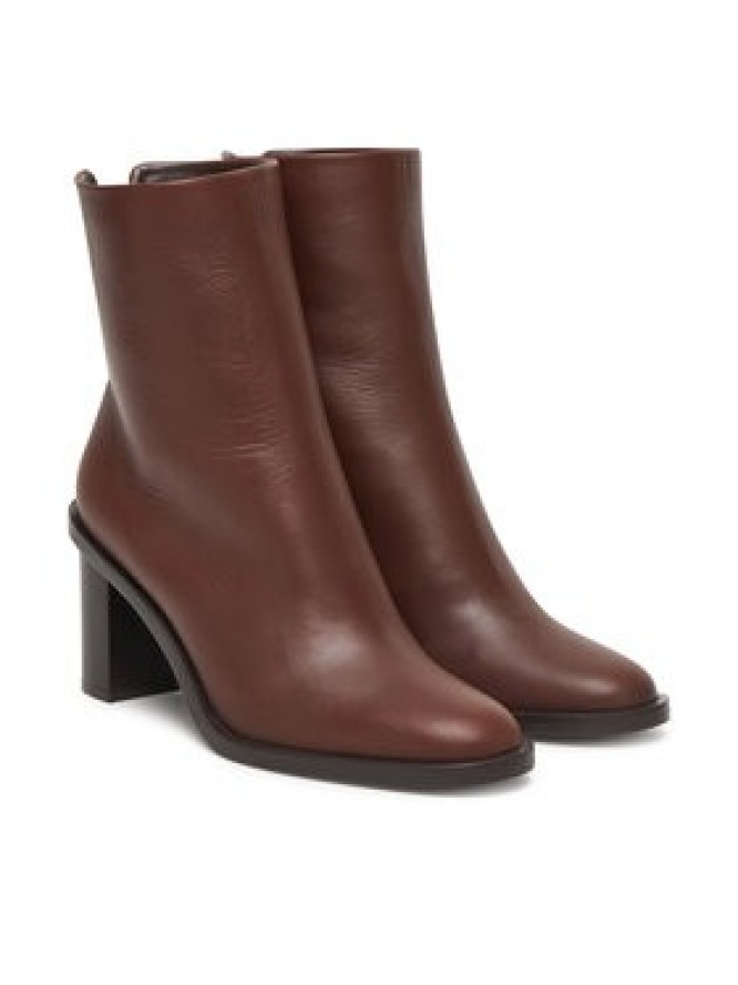Max Mara Botki Midiboot80 25247960726 Brązowy