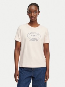 Gant T-Shirt 4201440 Różowy Regular Fit