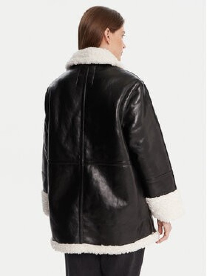 French Connection Kurtka z imitacji skóry 70ZAL Czarny Regular Fit