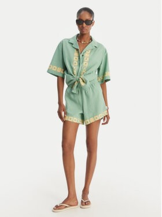 Quiksilver Szorty materiałowe Bahamas EQWNS03090 Zielony Regular Fit