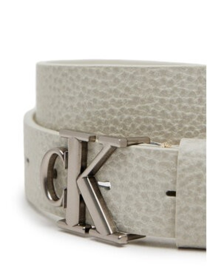 Calvin Klein Jeans Pasek Damski Monogram Placque Buckle 25Mm LV04K7003G Biały