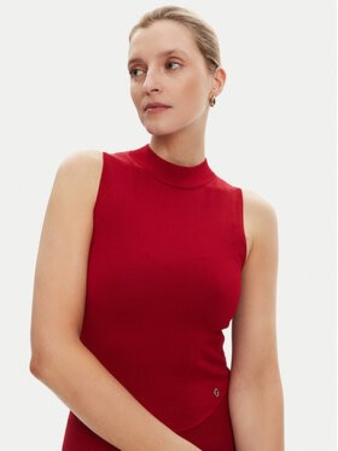 Guess Sukienka dzianinowa W5YK0S Z0241 Bordowy Regular Fit