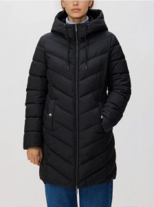 Pikowana kurtka - czarny