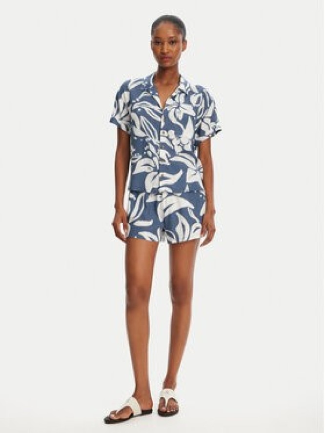 Banana Moon Szorty materiałowe William Floreal MHX74 Niebieski Loose Fit