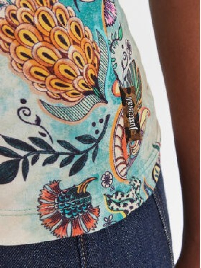 Just Cavalli T-Shirt 80PAHE02 CJ112 Kolorowy Slim Fit