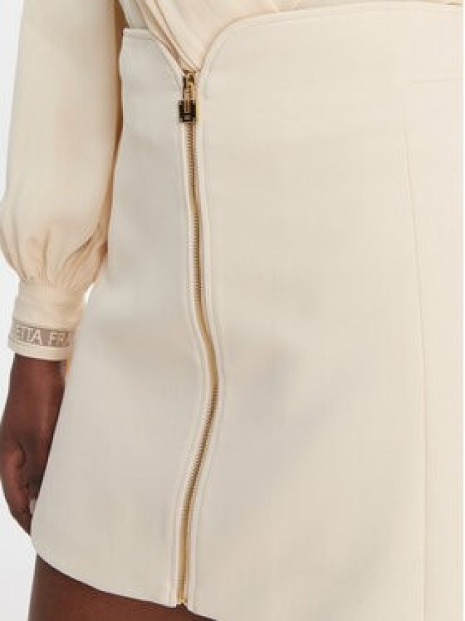 Elisabetta Franchi Spódnica mini GO-150-61E2-V200 Écru Regular Fit
