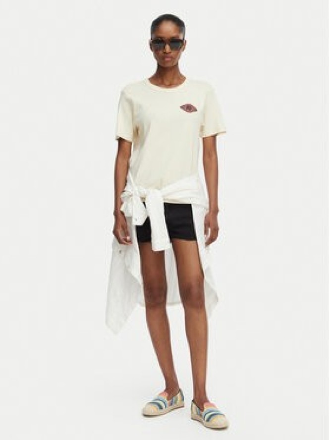 RVCA T-Shirt Daily 23B351502 Kremowy Regular Fit