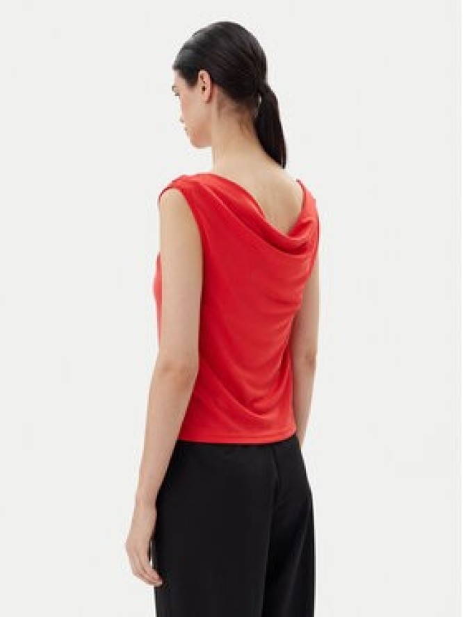 JDY Bluzka Ester 15351679 Czerwony Regular Fit