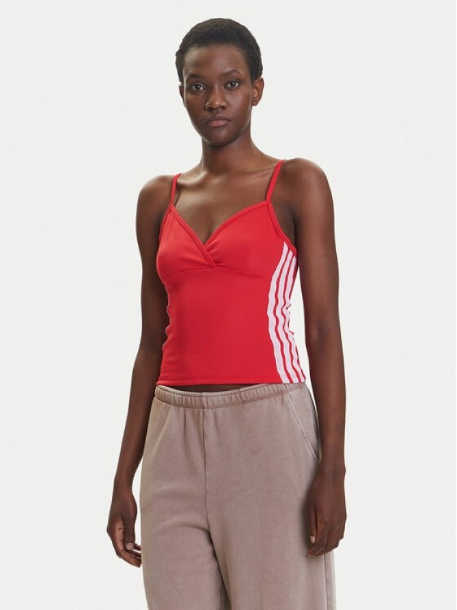 adidas Top Seasonal Essentials 3-Stripes JM1910 Czerwony Slim Fit