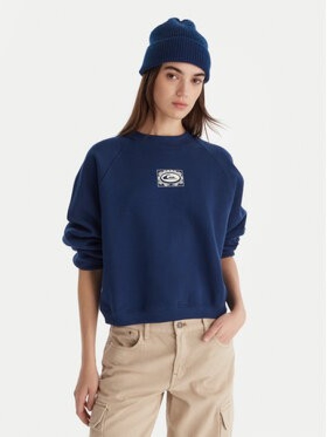 Quiksilver Bluza Graphic Crew EQWFT03198 Granatowy Regular Fit