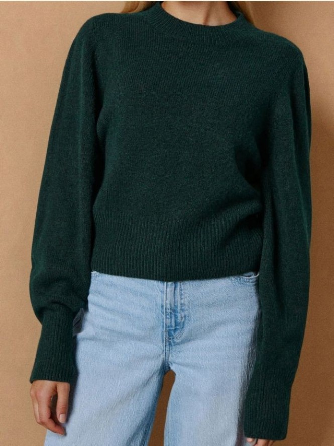 Sweter basic - zielony