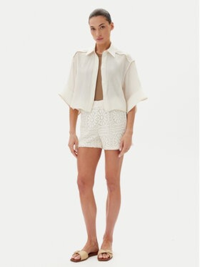 Vila Szorty materiałowe Merinda 14105213 Beżowy Regular Fit