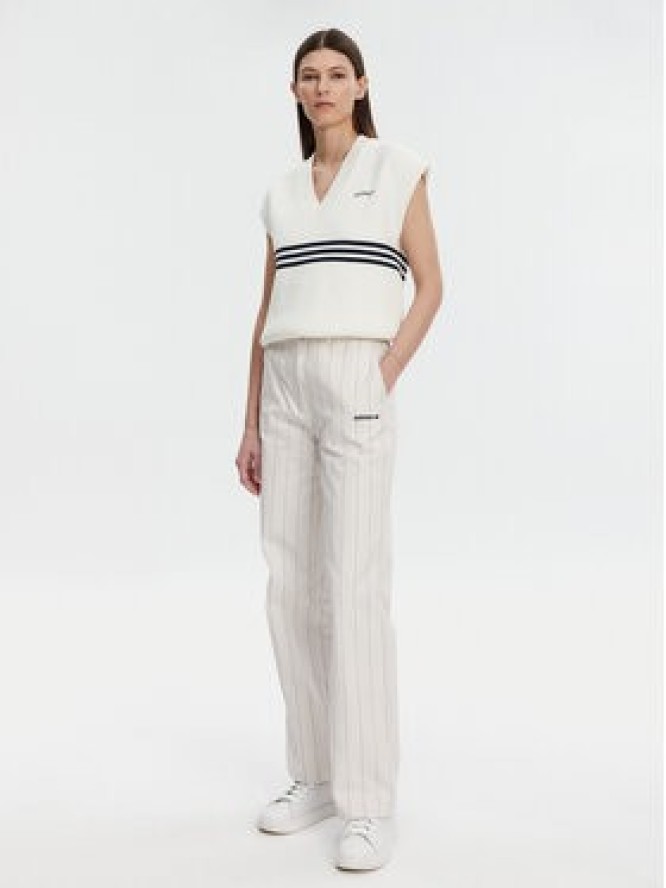 adidas Sweter 3-Stripes JJ3486 Biały Loose Fit