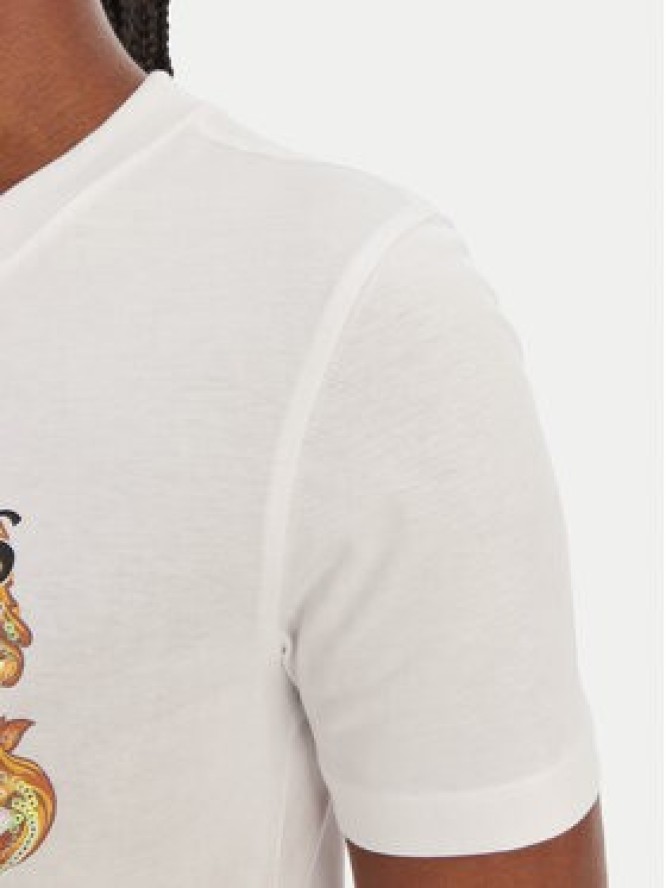 Versace Jeans Couture T-Shirt 80HAHE02 CJ00E Biały Regular Fit