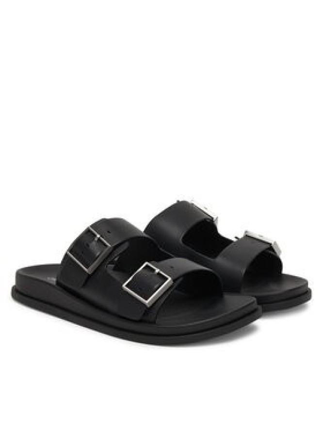 Calvin Klein Klapki City Sandal Buckle Lth HW0HW02885 Czarny