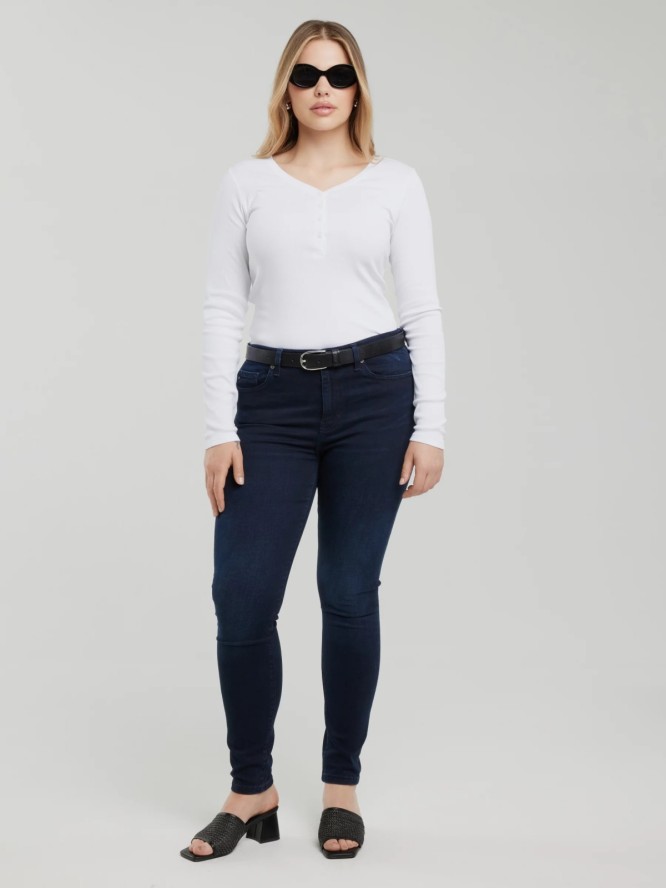 Jeansy damskie skinny granatowe Adela 730