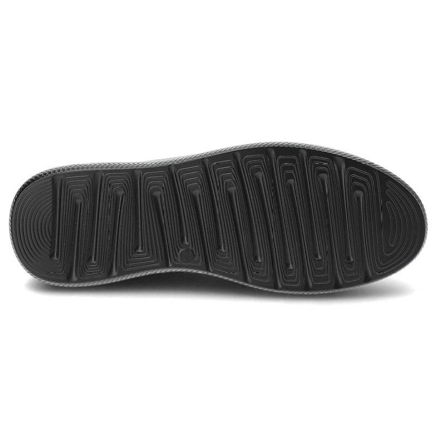 Czarne Półbuty Filippo Wygodne Skórzane Buty