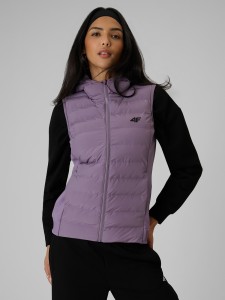 4F Bezrękawnik z wypełnieniem syntetycznym damski - fioletowy M