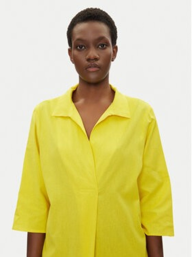 Iconique Sukienka letnia IC25-093 Żółty Regular Fit