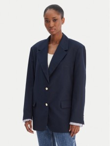 Tommy Jeans Marynarka DW0DW22601 Granatowy Boyfriend Fit