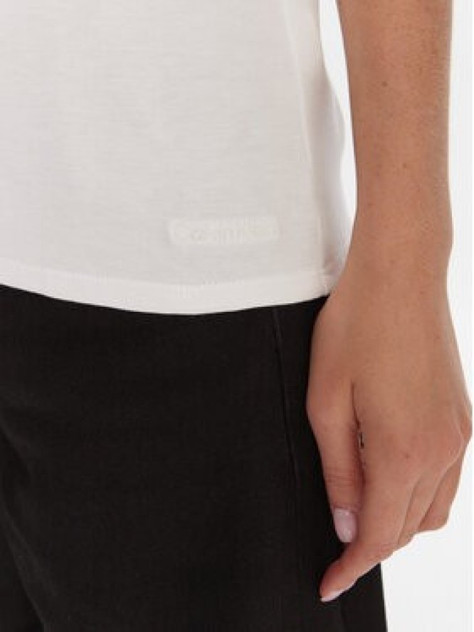Calvin Klein Bluzka LV044C217G Biały Slim Fit