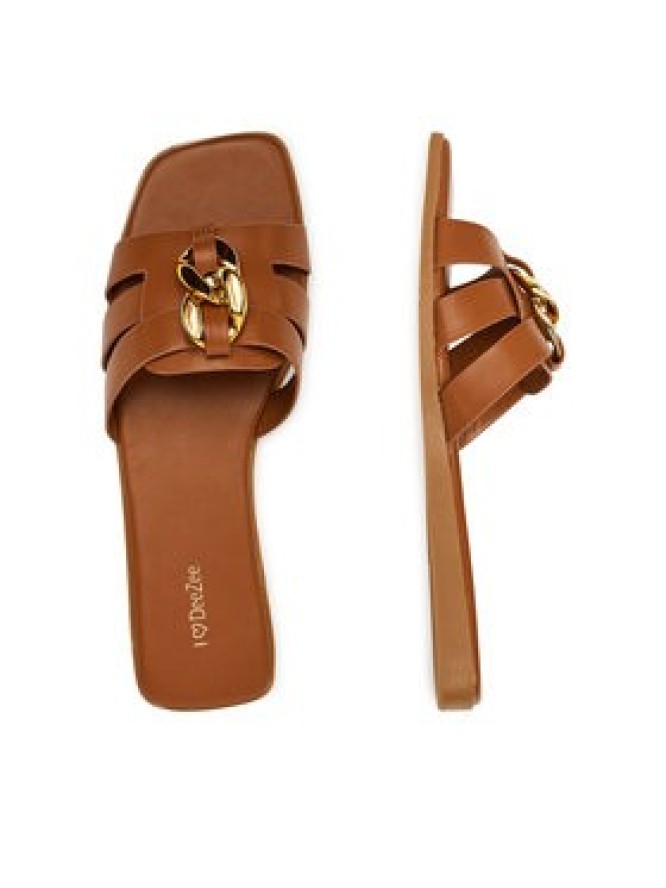 DeeZee Klapki E2031-11 Brązowy