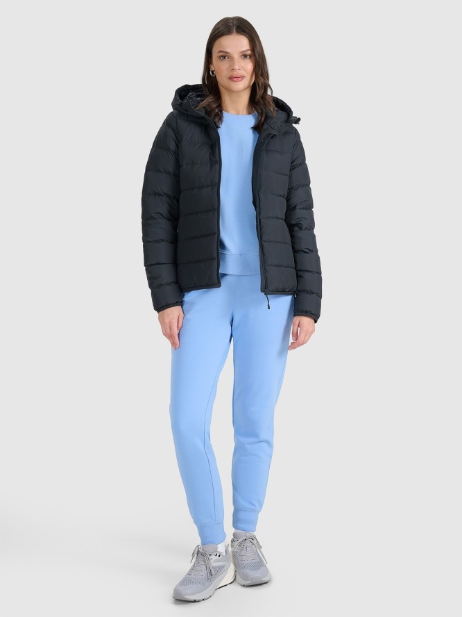 4F Kurtka puchowa z wypełnieniem naturalnym damska - czarna XXL