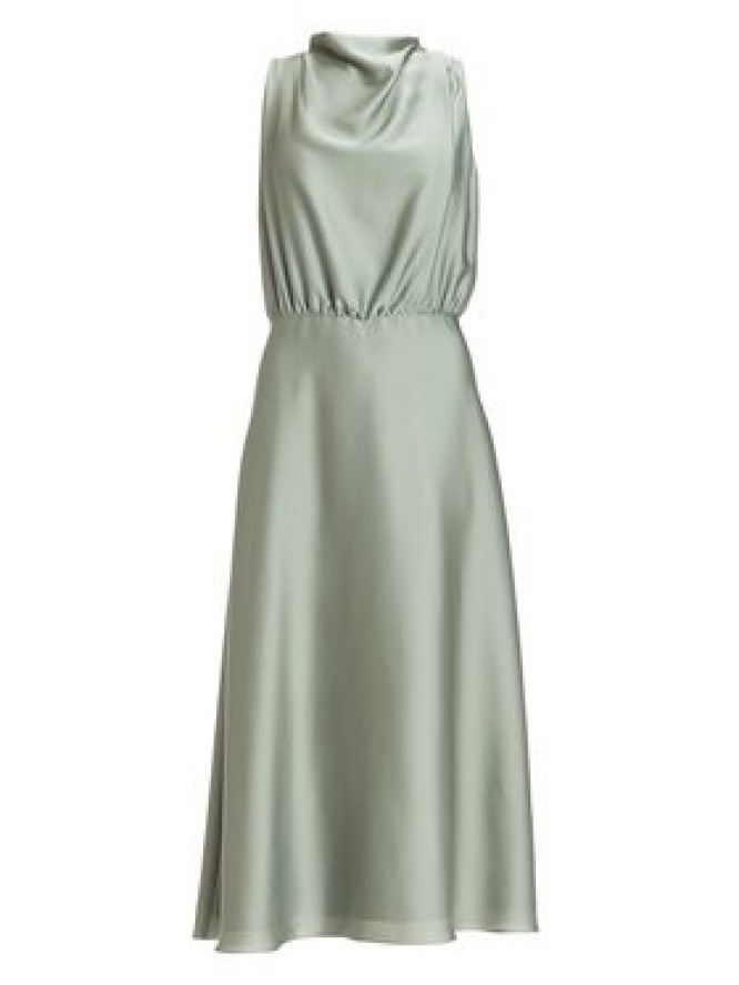 Swing Sukienka koktajlowa 5AI13700 Zielony Regular Fit