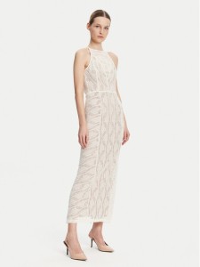 Guess Sukienka koktajlowa W5GK66 KCT80 Beżowy Slim Fit