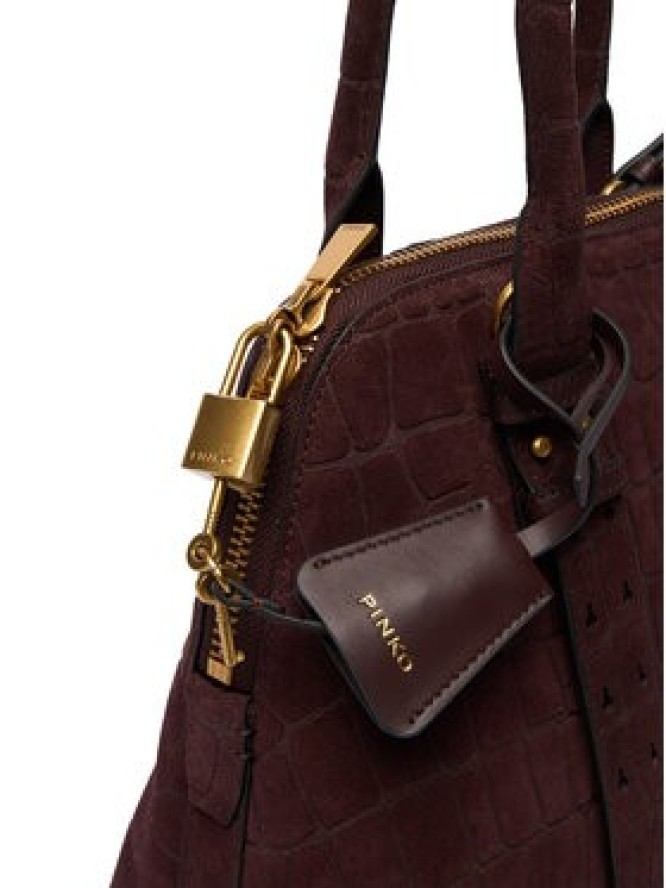 PINKO Torebka Bowling Bag Medium AI 25-26 PLTT 105906 A2YW Bordowy