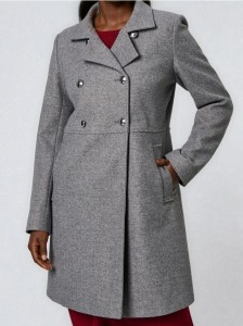 Płaszcz z guzikami ozdobnymi - szary