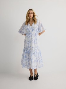Sukienka midi z lyocellem - jasnoniebieski