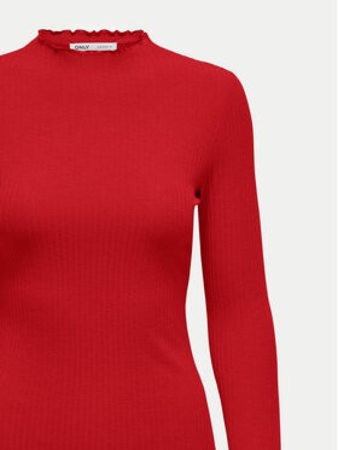 ONLY Bluzka Emma 15180040 Czerwony Slim Fit
