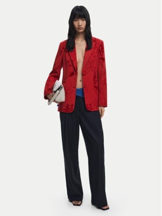 Desigual Marynarka Flockarty 25WWEW19 Czerwony Regular Fit