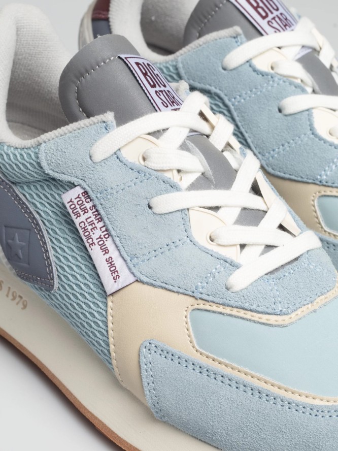 sneakersy damskie ze skóry naturalnej zamszowej niebieskie rr274997 400
