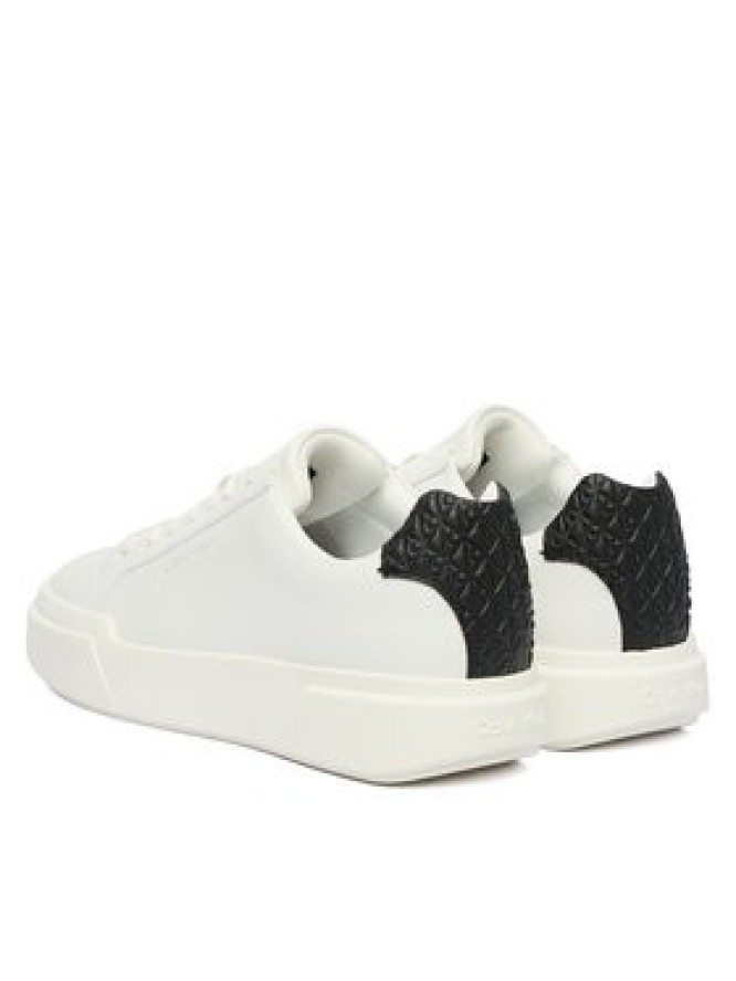 Calvin Klein Sneakersy Chunky Cupsole Laceup Lth Bt Aop YW0YW02036 Biały